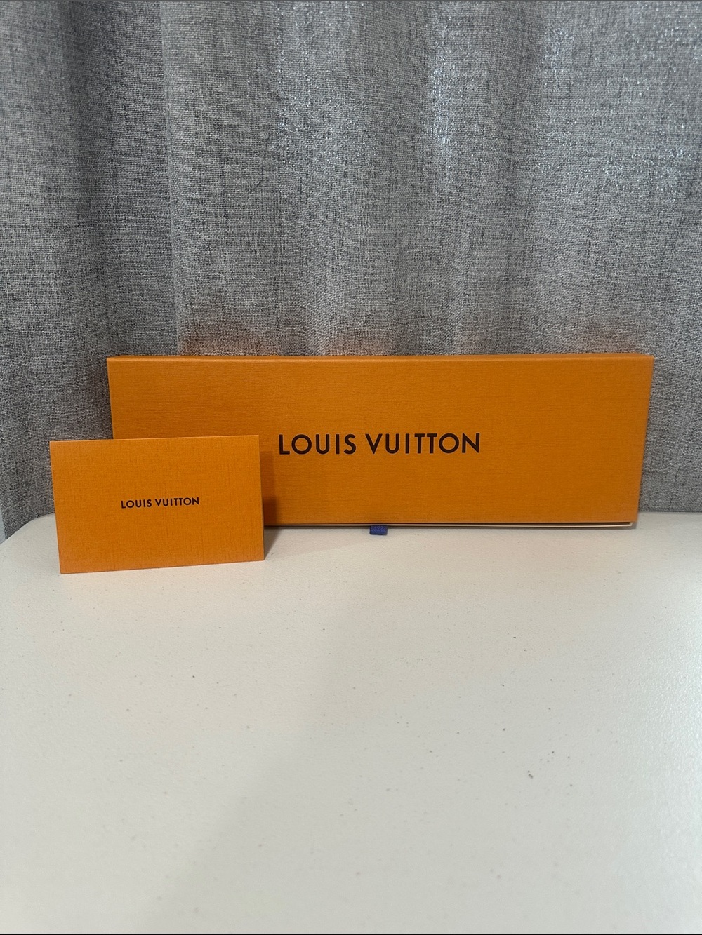 Authentic Louis Vuitton empty tie gift box. Orange color.